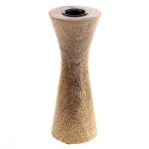 Product Candlestick Modern Candle Holder Wood Natural Ø6cm H16cm