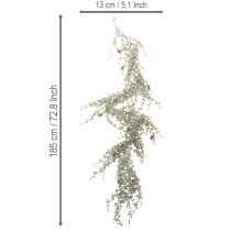 Product Artificial Christmas Garland with Pine Cones and Frosted Greenery – 185cm