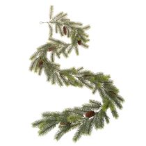 Product Artificial Pine Garland with Pine Cones Green 190cm