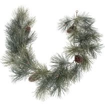 Product Artificial Pine Garland with Cones, 180cm, Green and Brown, Indoor Use