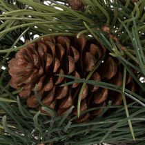 Product Artificial Pine Branch Wreath with Cones 60 cm Green