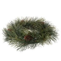 Product Artificial Pine Branch Wreath with Cones 60 cm Green