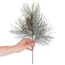 Product Artificial Pine Branch with Cones and Snow Effect, 40cm
