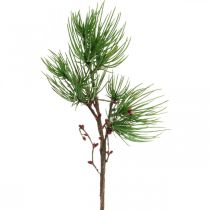 Decorative branch Artificial pine branch with berries green, red 58cm