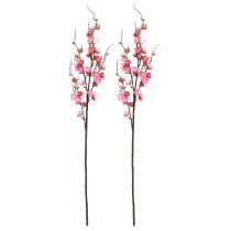 Product Cherry blossom branch decorative artificial branch dark pink 96cm 2pcs