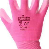 Product Kixx garden gloves size 7 pink, pink