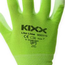 Product Kixx nylon garden gloves size 8 light green, lime