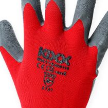 Product Kixx nylon garden gloves size 10 red, grey
