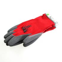 Product Kixx nylon garden gloves size 8 red, grey