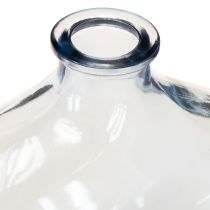 Product Small glass vase clear modern mini vase glass blue 11×6×10cm 3pcs