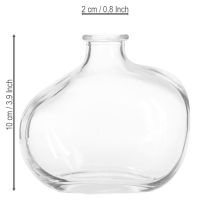 Product Small glass vase modern mini vase glass clear 11×6×10cm 3pcs