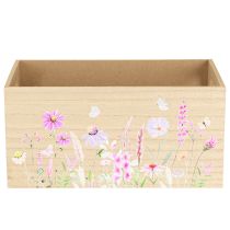 Product Small Wooden Box Flowers and Butterflies Wood 30×18cm