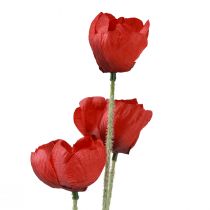 Product Artificial flowers poppy red 50cm