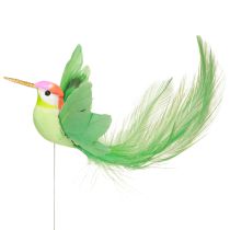 Product Hummingbird Decoration on Stick Turquoise Burgundy 13–15cmx9–10cm 6 pcs
