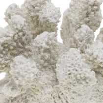 Maritime decoration coral white artificial polyresin small 13.5x12 cm