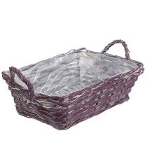 Basket angular 29cm x 23cm H10cm deep purple