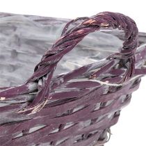 Basket angular 29cm x 23cm H10cm deep purple