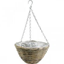 Product Bowl for hanging, basket for planting natural, washed white H13cm Ø25cm