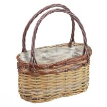 Basket with handles plant basket handbag brown 27×15×15cm