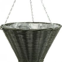 Basket light cone bag gray Ø35cm H37cm