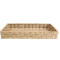 Product Basket tray decorative tray basket natural 41/33/25cm set of 3