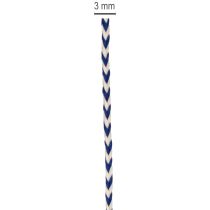 Product Striped gift ribbon/cord for creative decoration, 3mm thick, 20m long