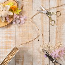 Product Two-Tone Gift Ribbon Cord 3mm x 20m in Light Brown and Cream