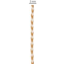 Product Two-Tone Gift Ribbon Cord 3mm x 20m in Light Brown and Cream