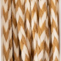 Product Two-Tone Gift Ribbon Cord 3mm x 20m in Light Brown and Cream