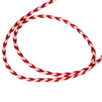 Product Red and White Zigzag Twine on Roll, 3mm x 20m, Polyester for Crafting and Gift Wrapping