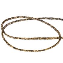 Product Shiny Black and Gold Cord for Gift Wrapping and Decoration, 3mm x 20m, Polyester