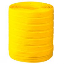 Product Curly ribbon, gift ribbon, yellow cotton, 10mm, 100m, sustainable