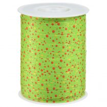 Product Curling ribbon gift ribbon green with dots 10mm 250m