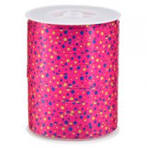 Product Curling ribbon gift ribbon pink with dots 10mm 250m