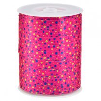 Product Curling ribbon gift ribbon pink with dots 10mm 250m