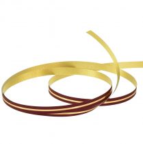 Product Curling ribbon gift ribbon red with gold stripes 10mm 250m