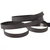 Product Decorative ribbon Magnetico Metallic Black 10mm 100m