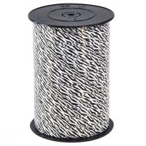 Product Decorative Ribbon Black White Curling Ribbon Safari 10mm 100m