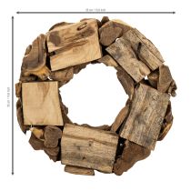Product Natural Wooden Wreath 35cm Round for Home Décor