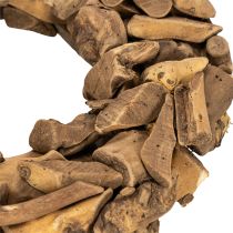 Product Natural Wooden Wreath 35cm Round for Home Décor
