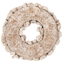 Product Natural Dried Lotus Flower Wreath 35cm for Indoor Decoration