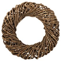 Product Decorative wreath made of natural branches, rattan wreath, round, large, 45cm.