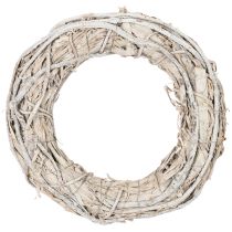 Product 40cm Whitewashed Twig Wreath – Natural Wooden Decoration for DIY and Home Styling