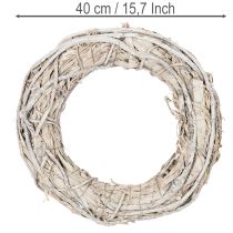 Product 40cm Whitewashed Twig Wreath – Natural Wooden Decoration for DIY and Home Styling