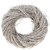 Product Wreath Elm White Decorative Wreath Whitewashed Natural Wreath Ø25cm