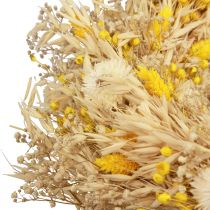 Product Dried Oat Wreath with Yellow Strawflowers Ø29cm