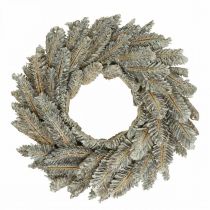 Decorative wreath cones Advent wreath door wreath white, glitter Ø35cm