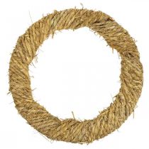 Product Braided straw wreath Ø54cm Rustic decorative wreath on a wooden ring