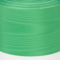 Product Moiré wreath ribbon 125mm x 25m in green and white, taffeta-woven ribbon, national ribbon, decorative ribbon
