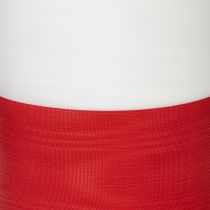 Product Moiré white-red wreath ribbons 100 mm